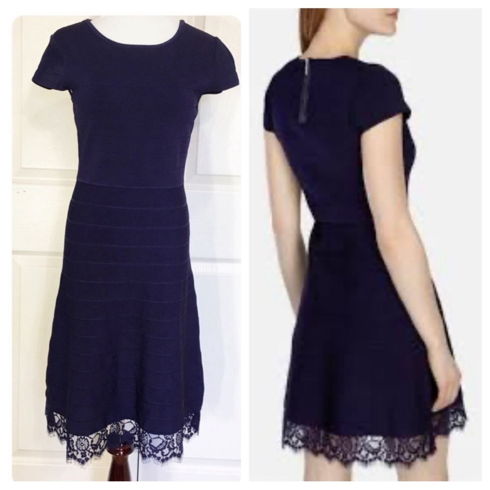 Karen Millen lace trim dress